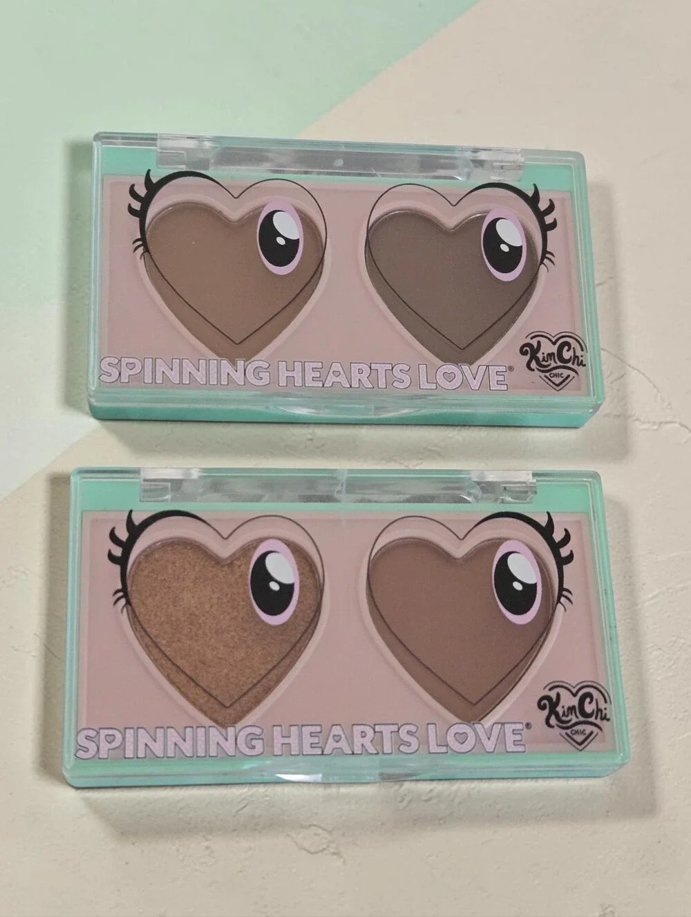 KimChi Chic Beauty Spinning Hearts Eyeshadow Duo in Toffee Cake + Cafecito